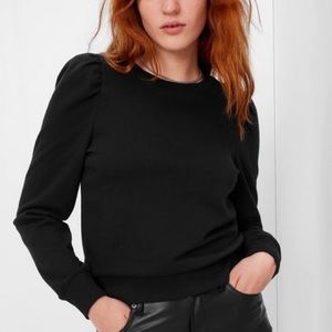 GAP VINTAGE SOFT PUFF SLEEVE SWEATSHIRT-BLACK